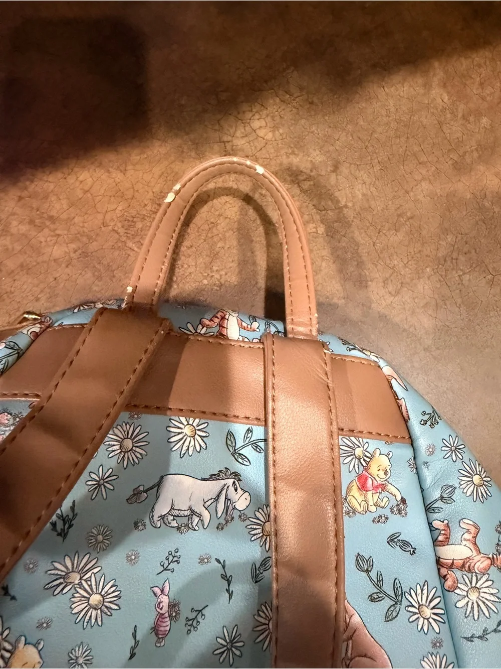 Loungefly Disney Winnie the Pooh Light Blue Floral Mini Backpack